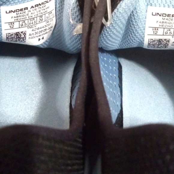 UNDER ARMOUR BLACK BLUE GRANITE HOVR SONIC 6 SNEAKERS SIZE 12 NWT - Picture 9 of 9